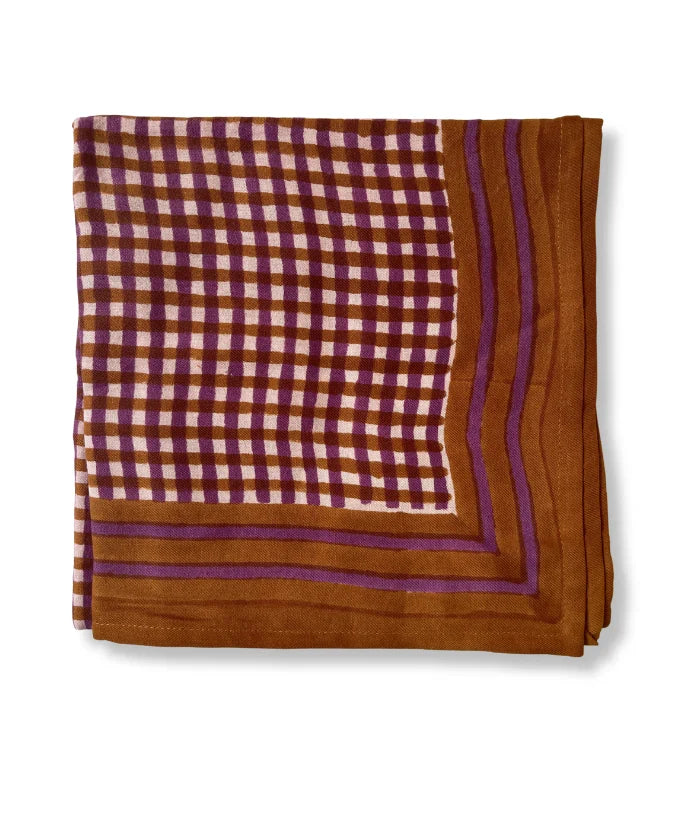 Foulard en coton Tara Camel
