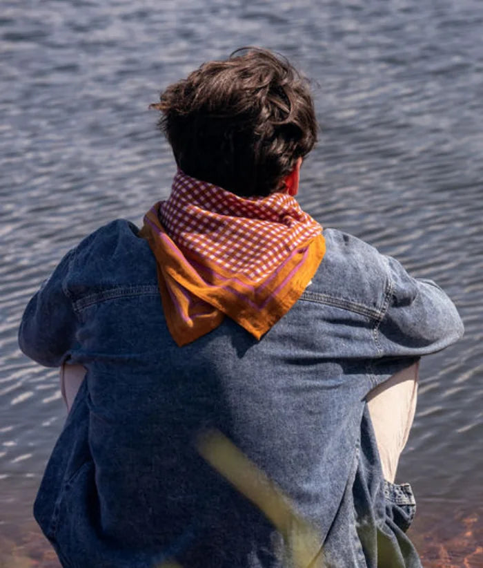 Foulard en coton Tara Camel