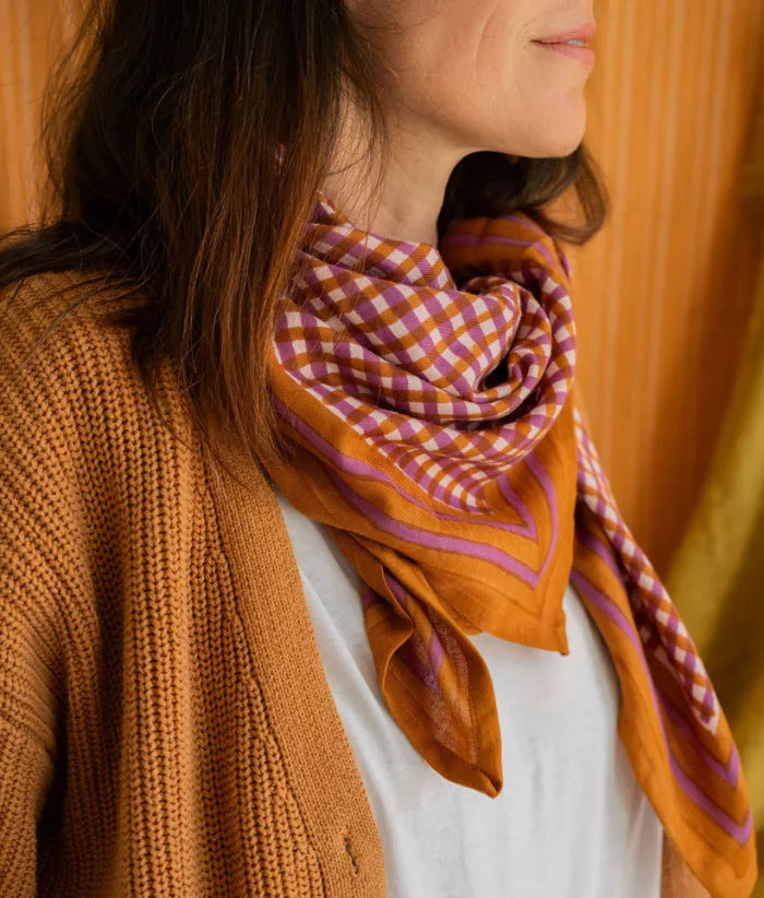 Foulard en coton Tara Camel