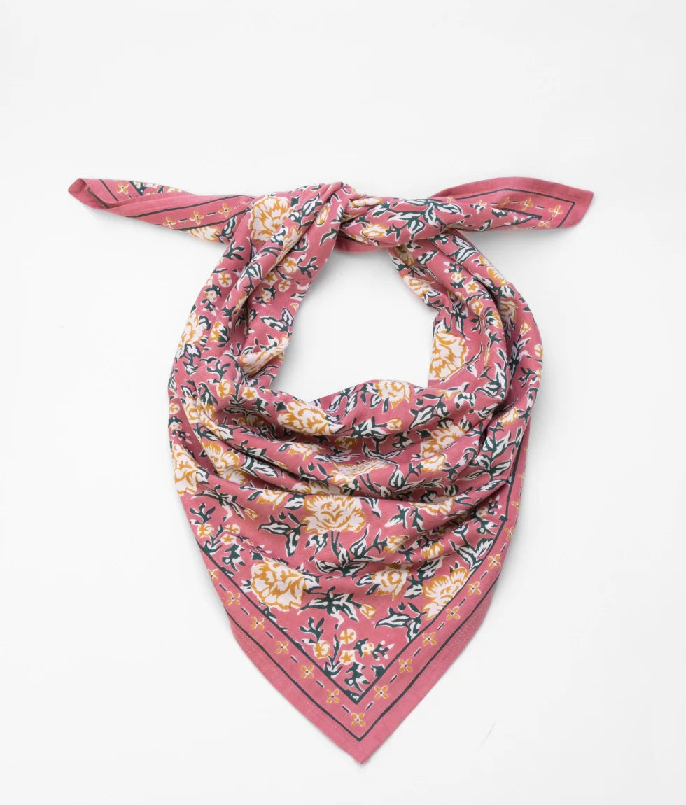 Foulard en coton Bouquet du Matin Dahlia