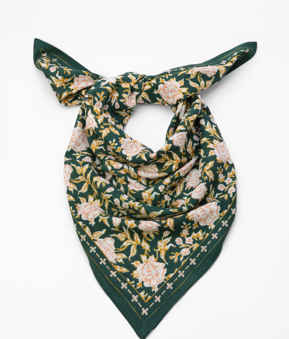 Foulard en coton Bouquet du Matin Eucalyptus