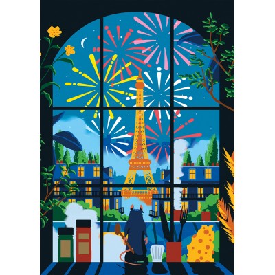 Puzzle Sous le ciel de Paris 500 pièces