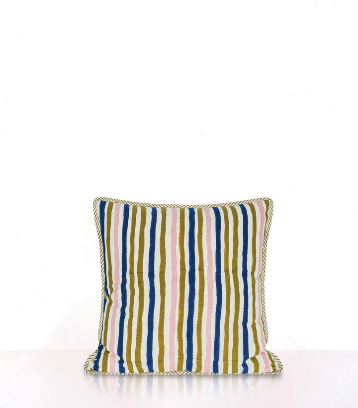 Housse de coussin Multi stripe Olive