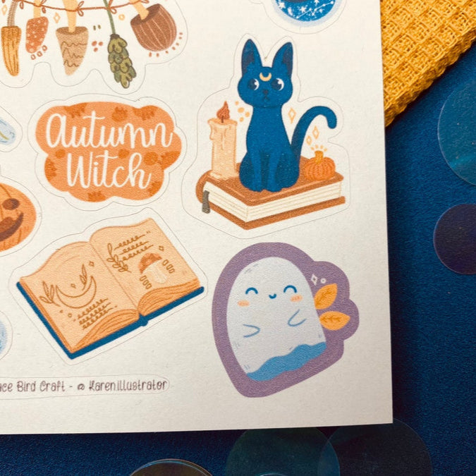 Stickers Autumn Witch
