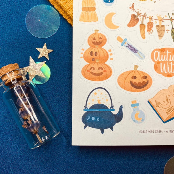 Stickers Autumn Witch