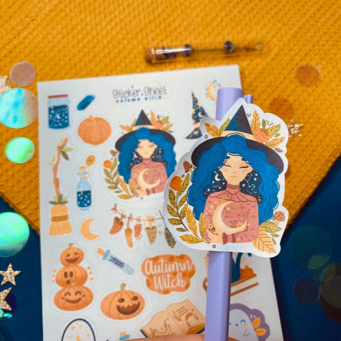 Stickers Autumn Witch