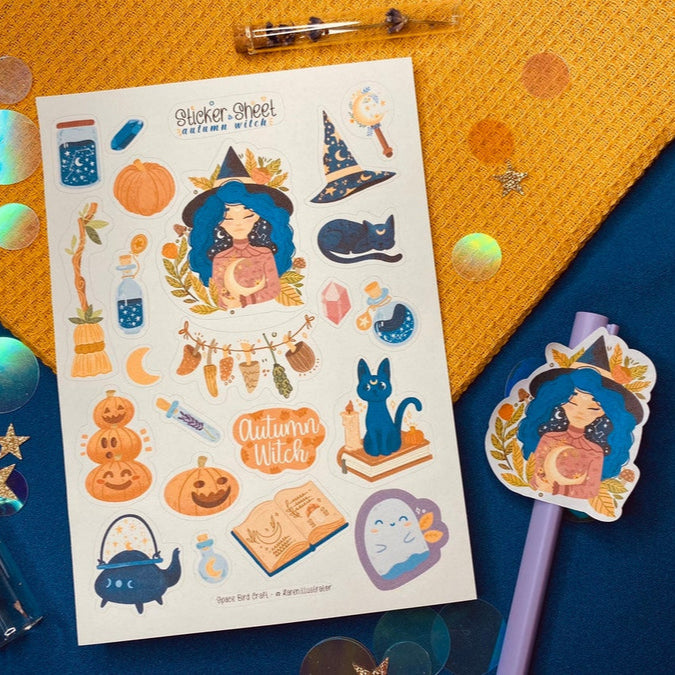 Stickers Autumn Witch