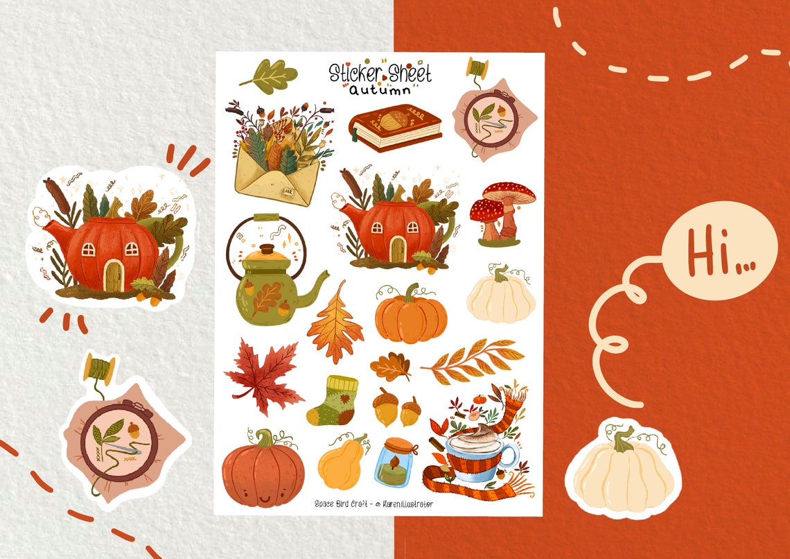 Feuille de stickers Autumn