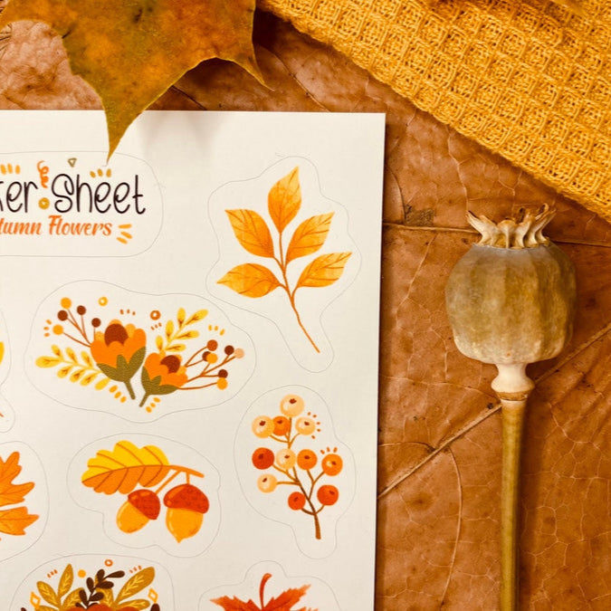 Stickers Autumn Flowers