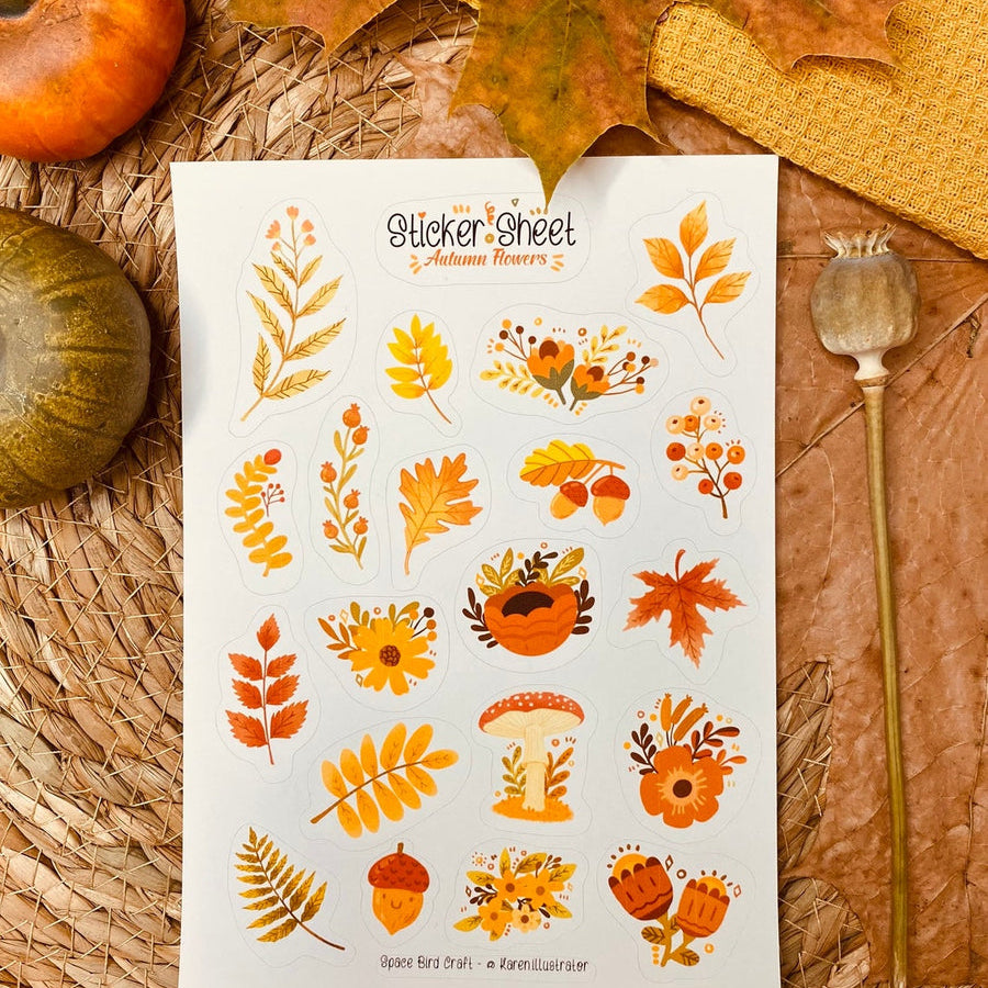 Stickers Autumn Flowers