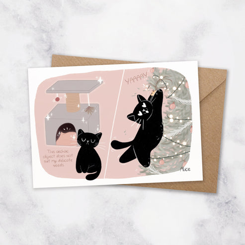 Greeting card The Paradox of the Cat Tree