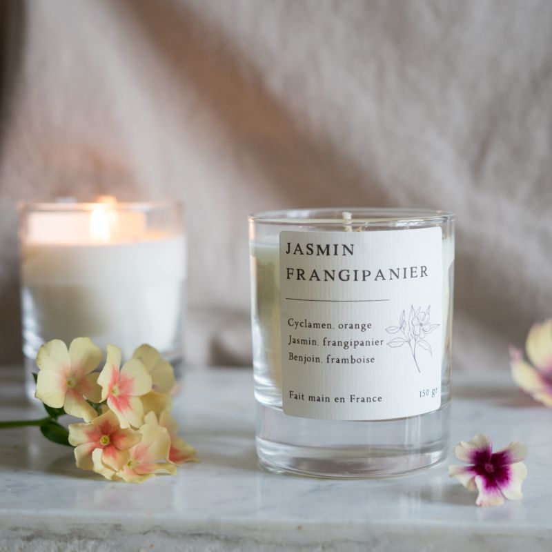 Bougie Jasmin frangipanier - Les Essentielles