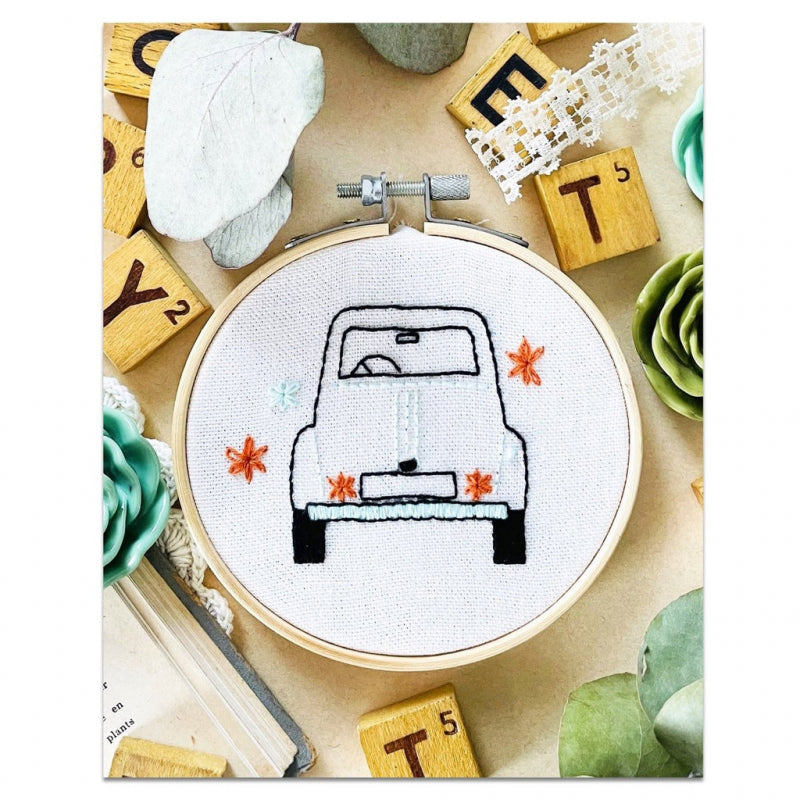 Broderie Décorative 2CV du Bonheur