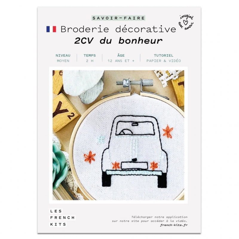 Broderie Décorative 2CV du Bonheur