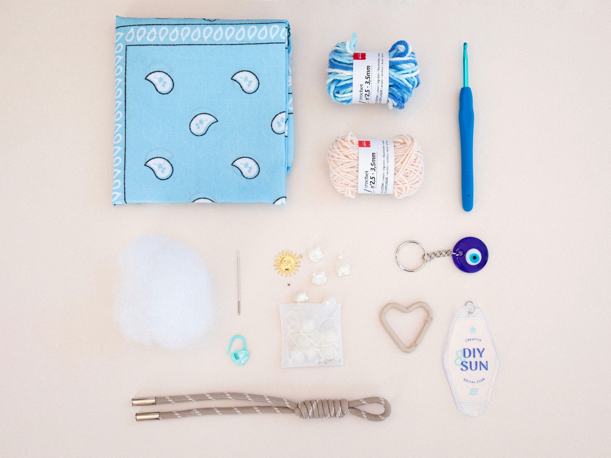 Kit DIY Crochet Bag Charms Vitamine Sea