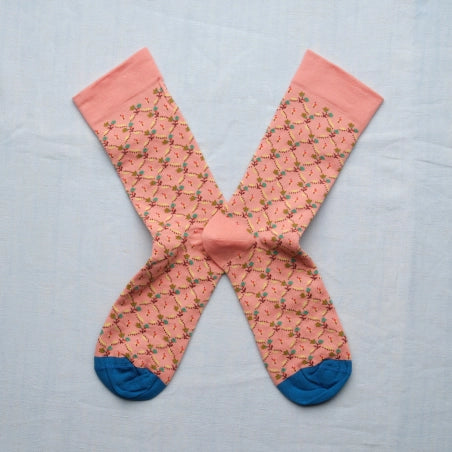 Toile de Jouy Flowers and Birds book - 2 pairs of socks