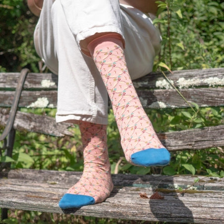 Toile de Jouy Flowers and Birds book - 2 pairs of socks