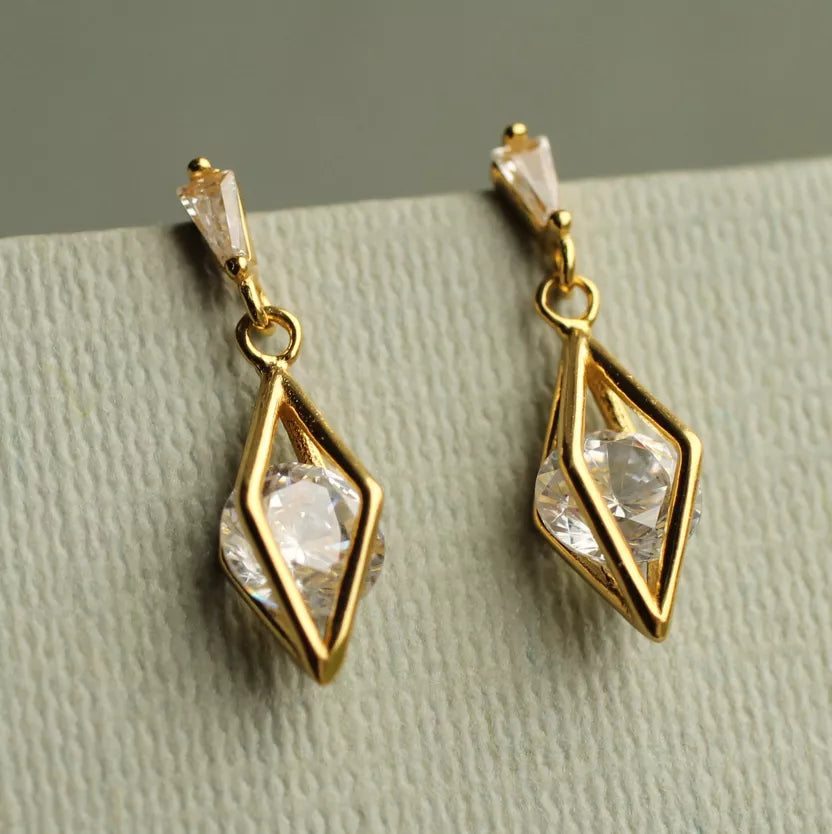 Boucles d'oreilles géométriques Losange