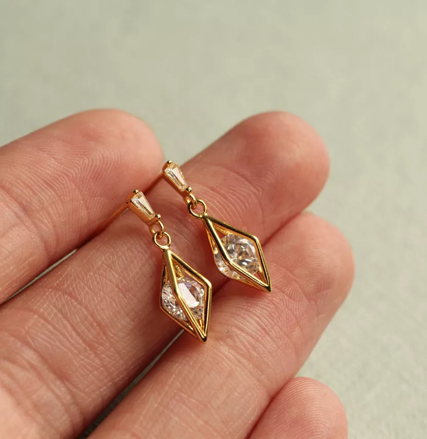 Boucles d'oreilles géométriques Losange