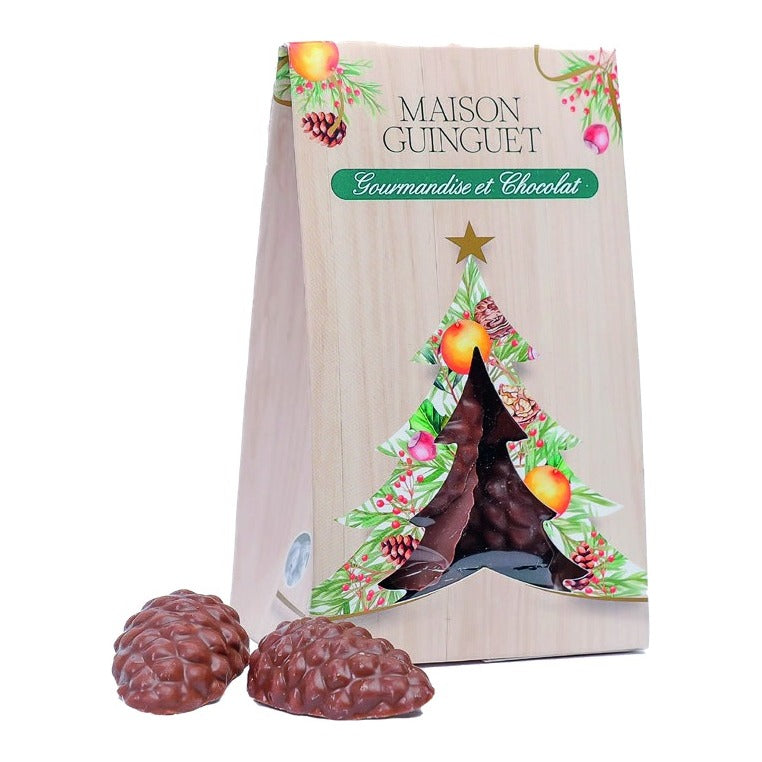 Pommes de pin en chocolat praliné amande et noisette