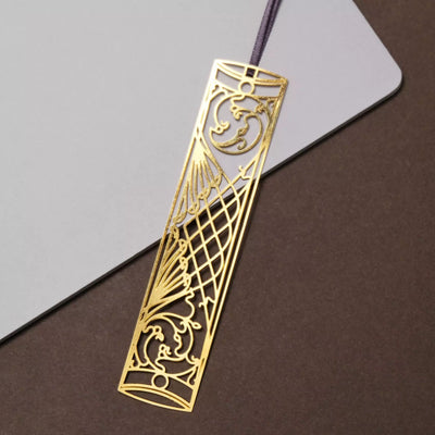 Marcador de cinta de metal dorado - Art Nouveau - Arabesco - Pieza - Sencillamente