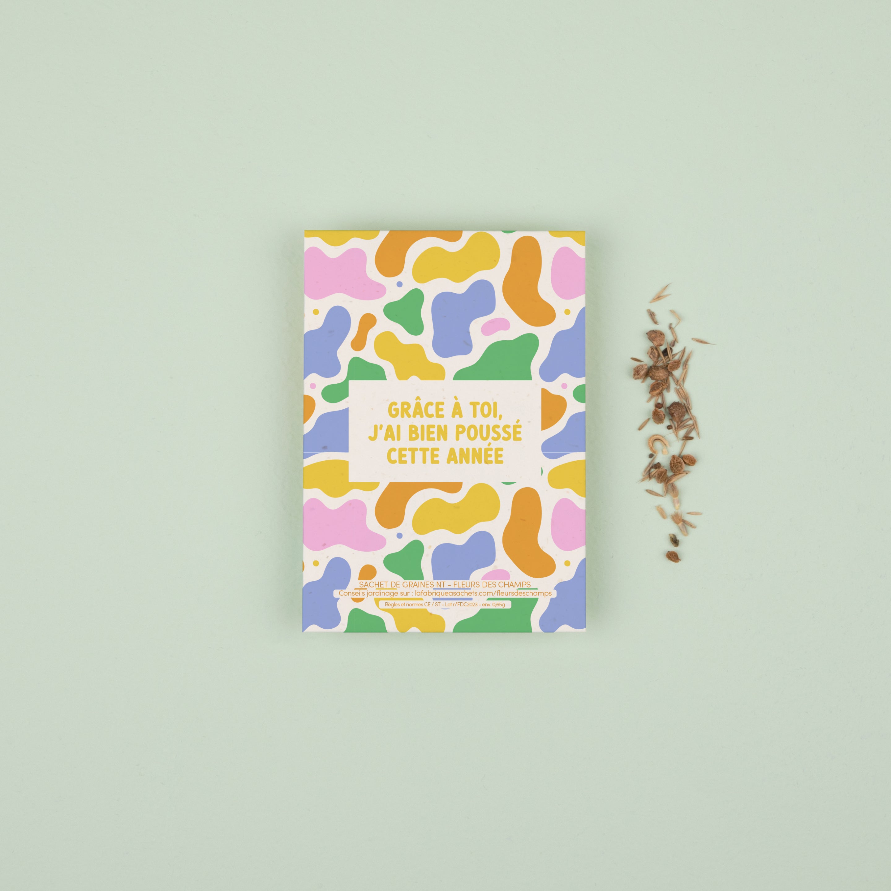 Sachet de graines avec message