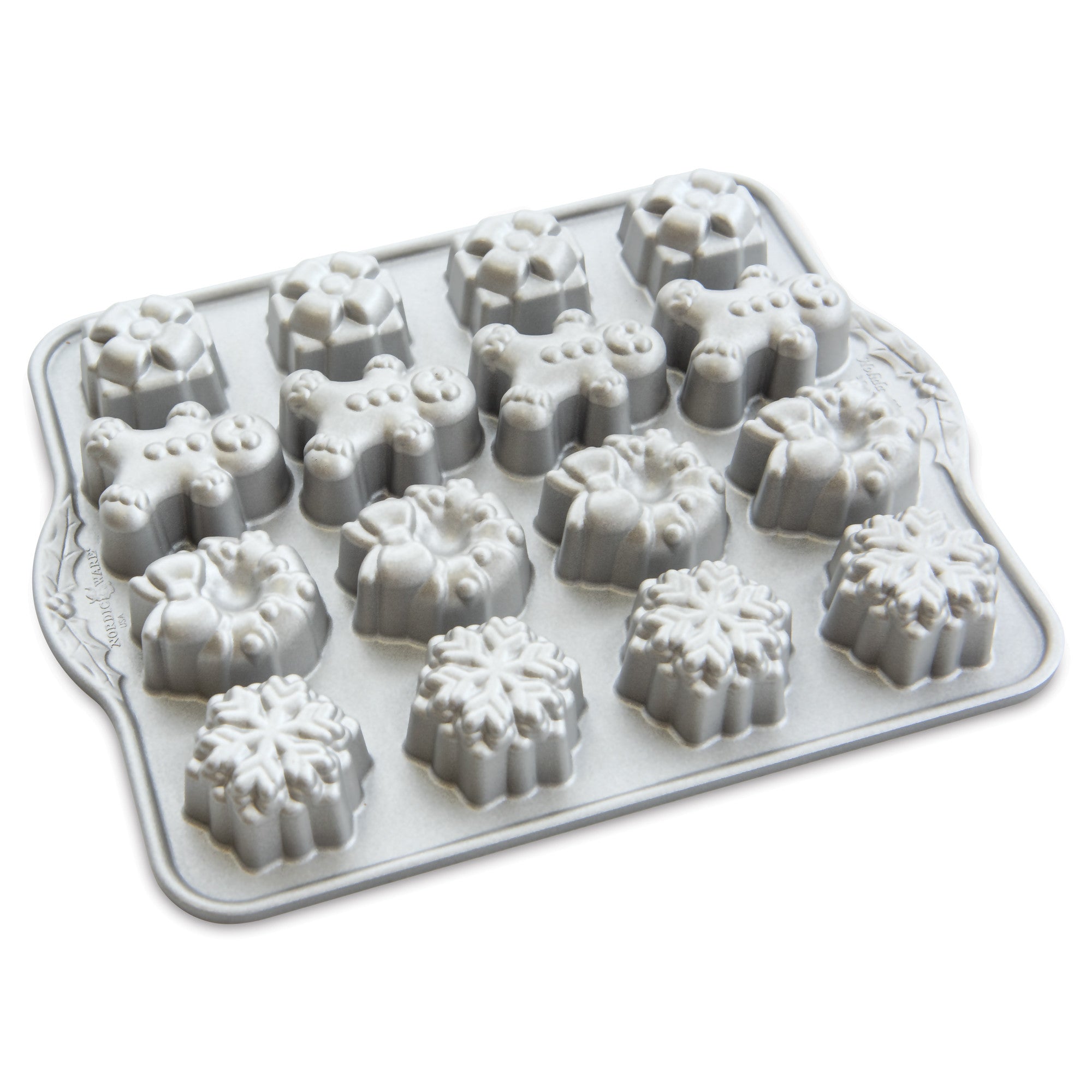 Moule 16 mini gâteaux assortis Thé de Noël