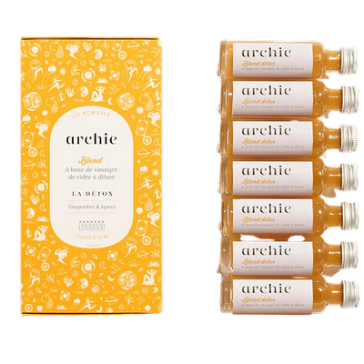 Mezcla detox Archie - 7 viales de vinagre de sidra y especias