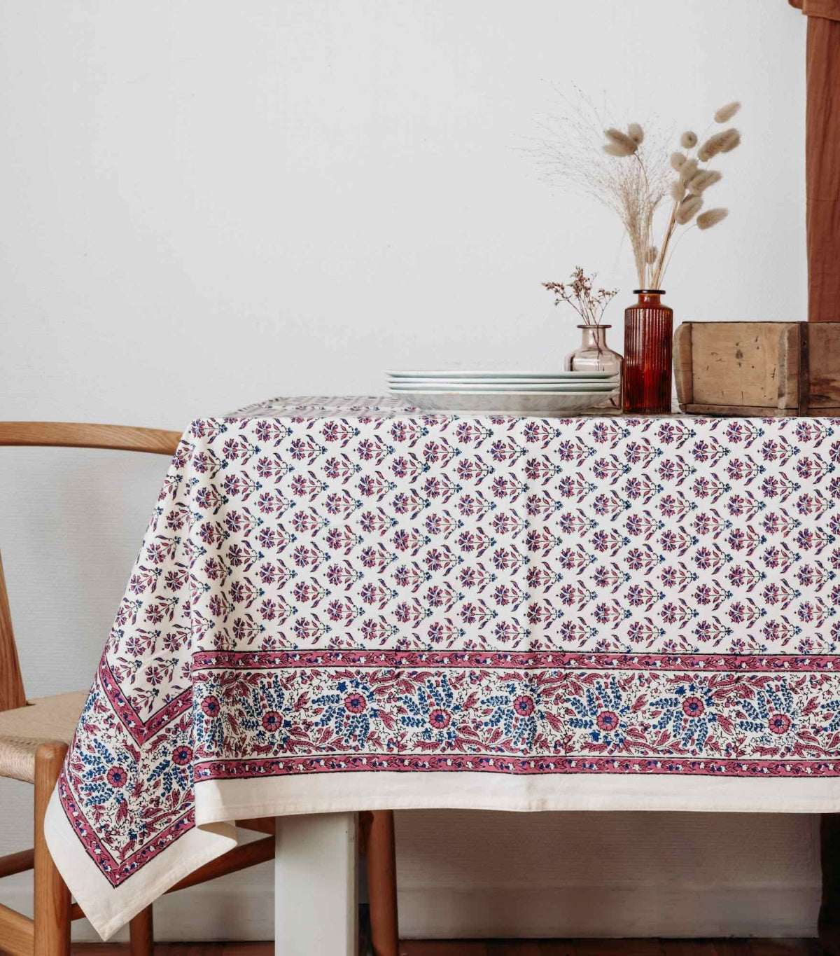 Nappe coton Palla Bleu - Rose