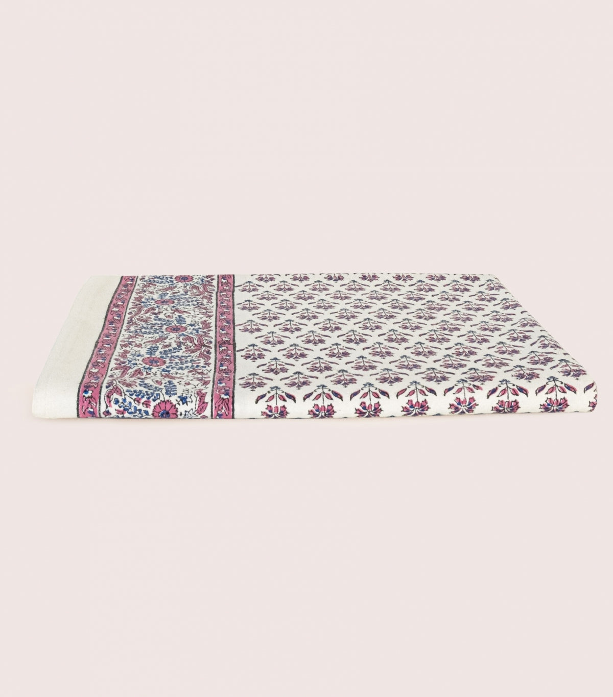 Nappe coton Palla Bleu - Rose
