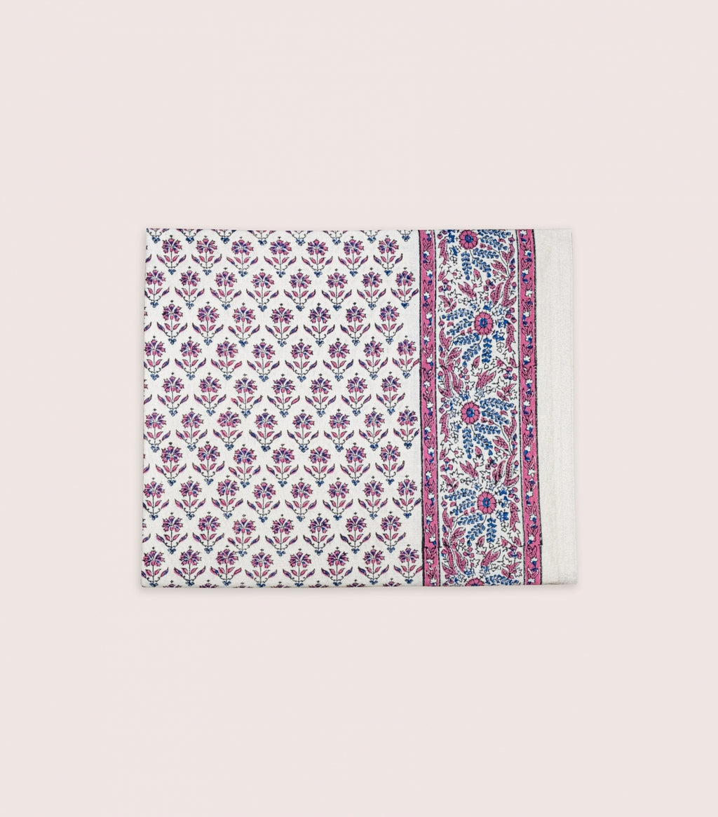 Nappe coton Palla Bleu - Rose