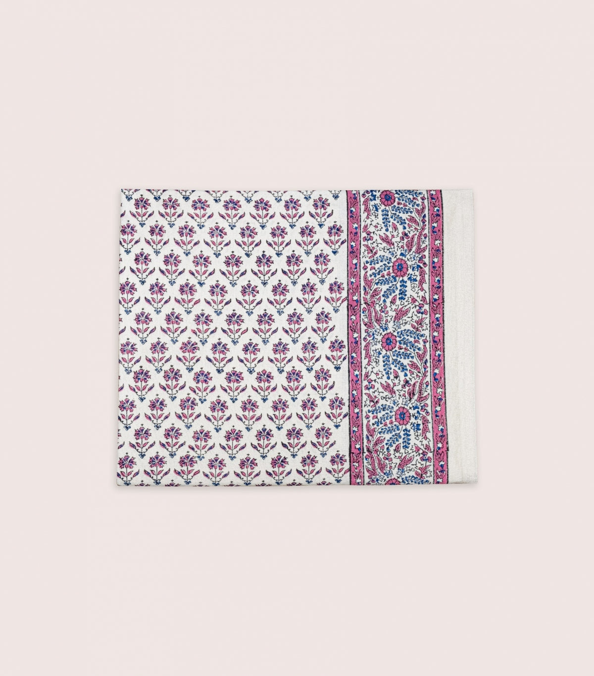 Nappe coton Palla Bleu - Rose