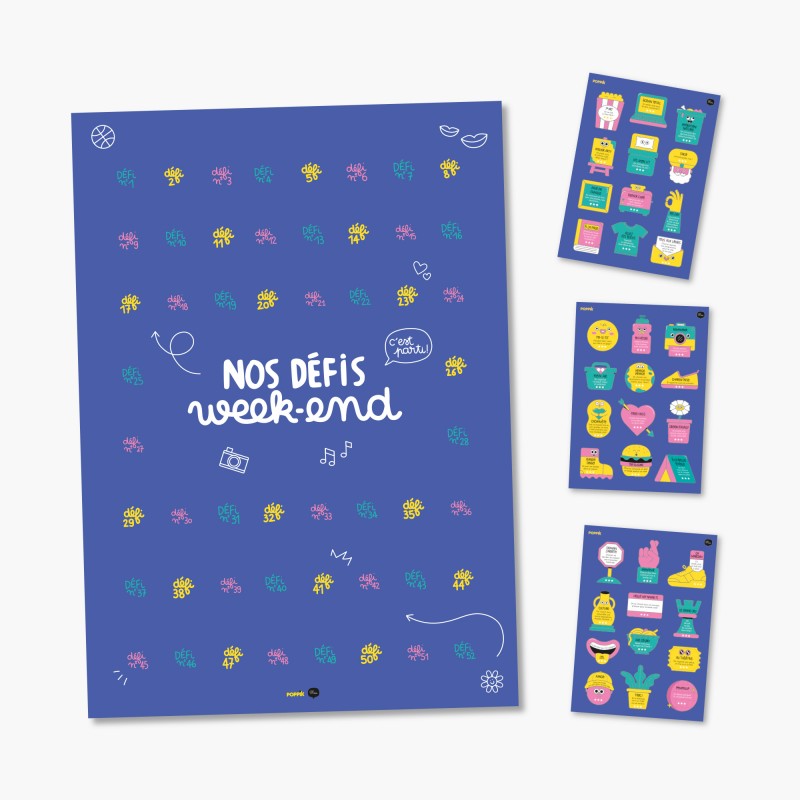 Poster Stickers Nos défis week-end
