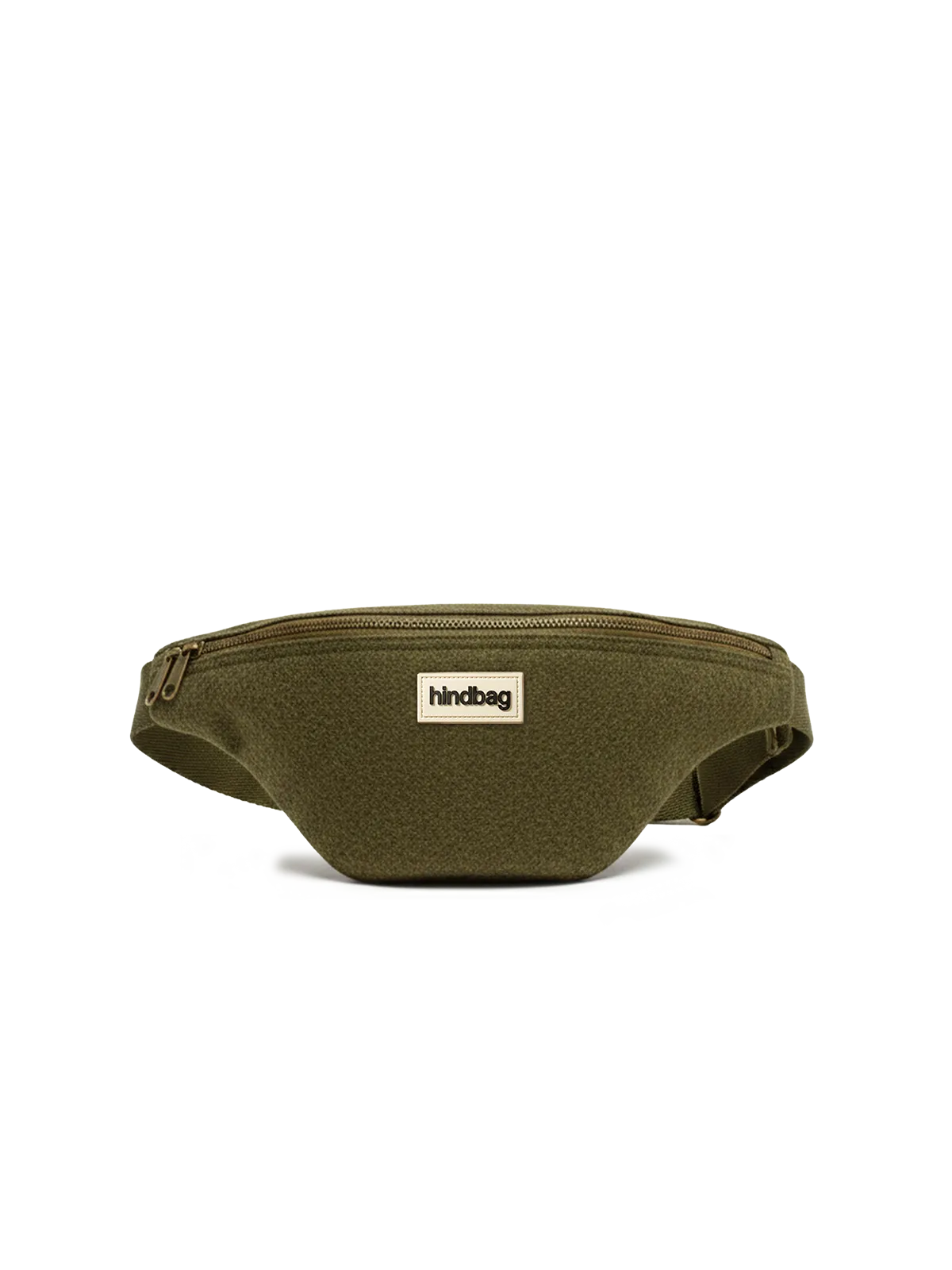 Sac banane Olivia - Effet lainé khaki Hindbag