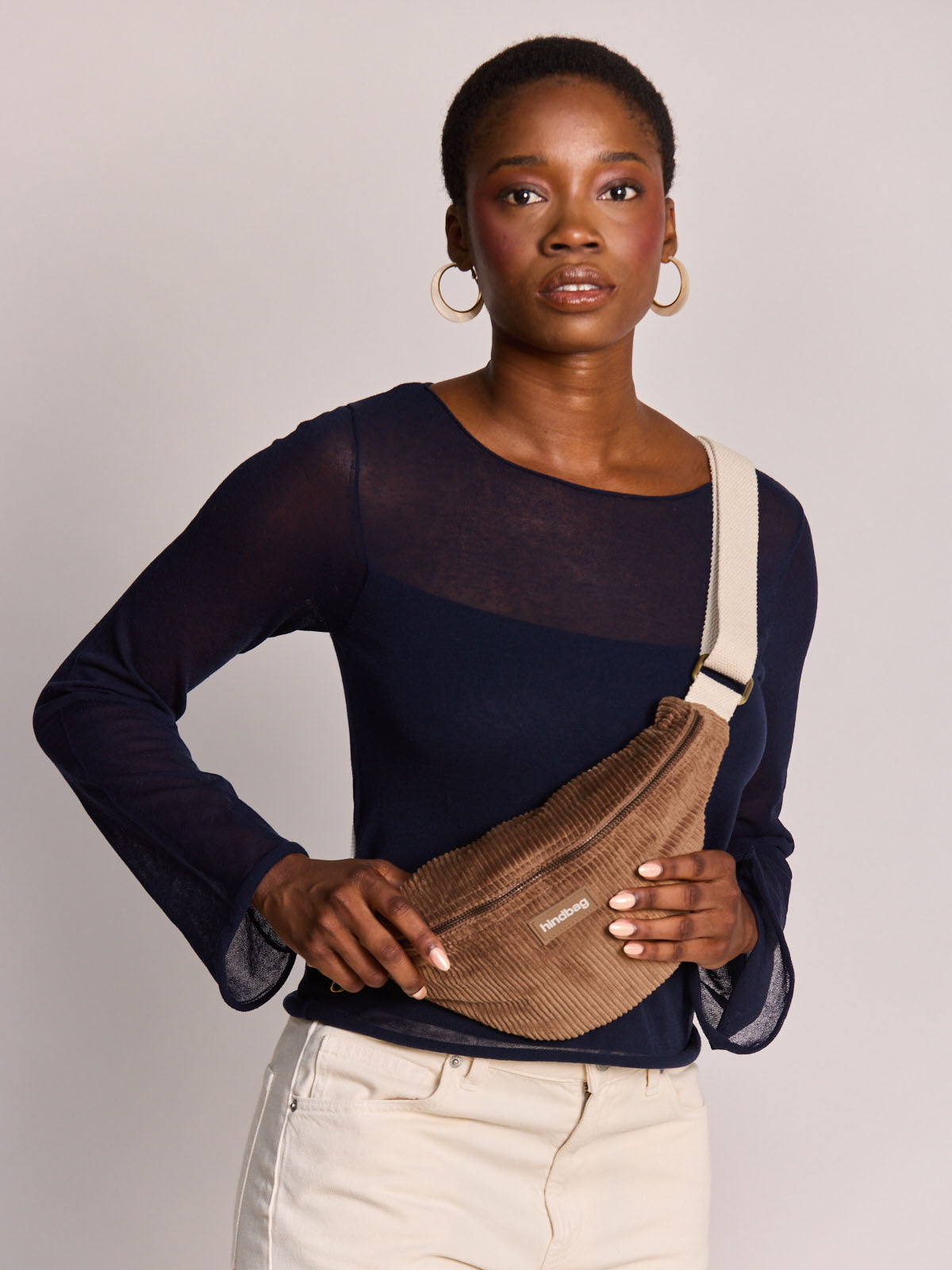 Sac banane Olivia - Velours macchiato Hindbag – vue 2
