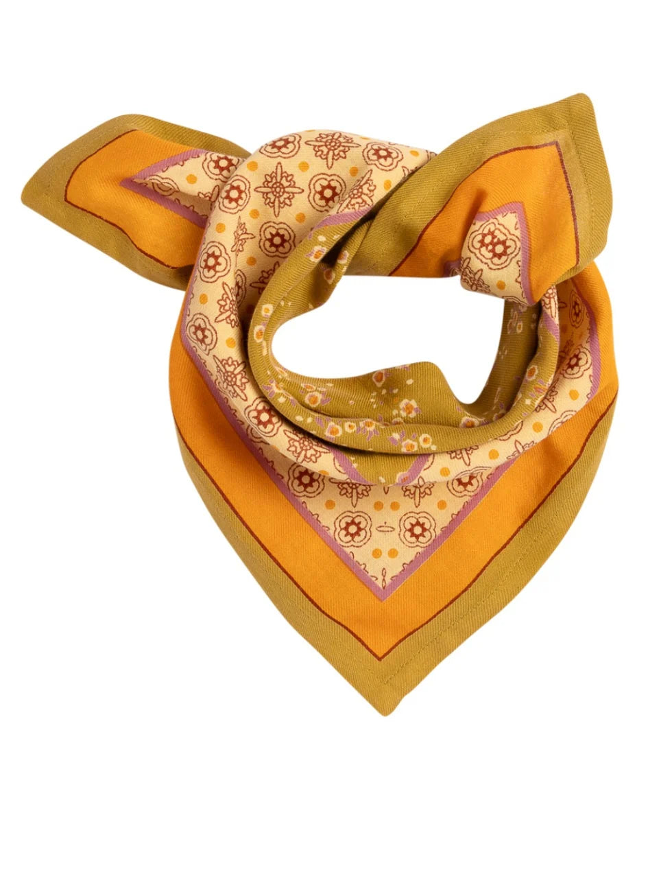 Petit Foulard en coton Itsi Khaki