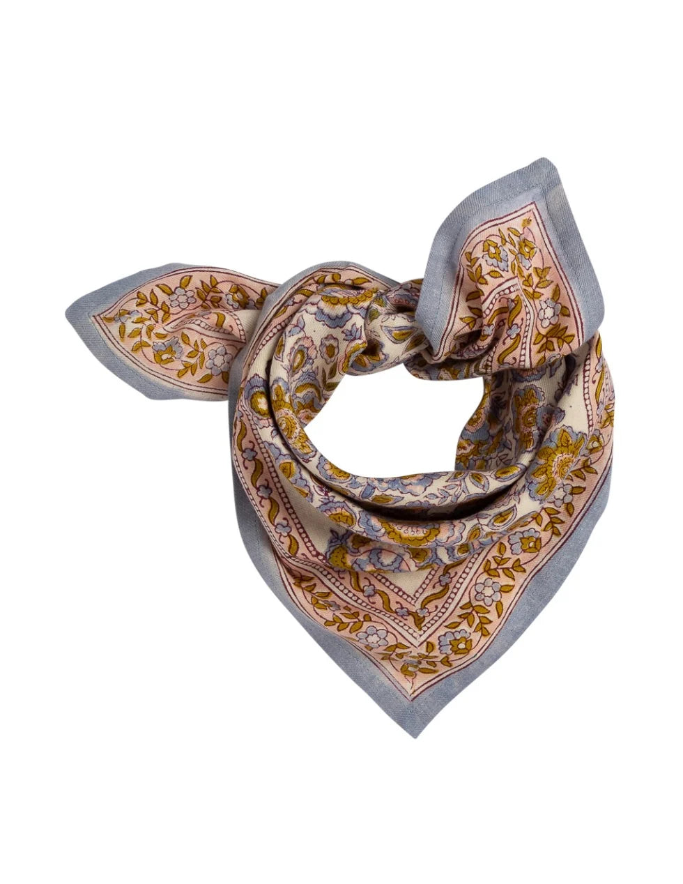 Petit Foulard en coton Garda Bleuet