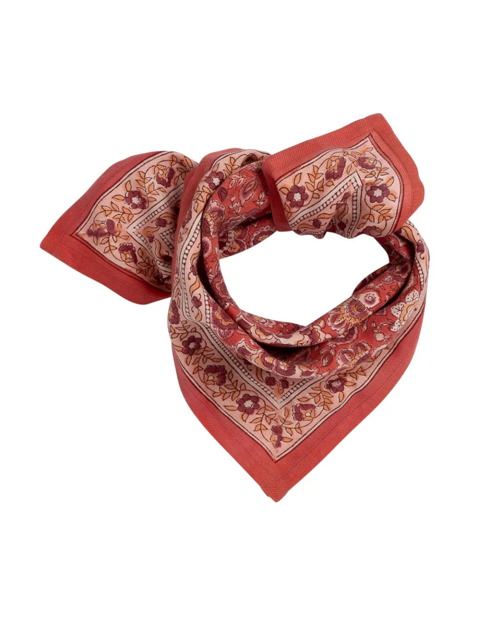 Petit Foulard en coton Garda Framboise