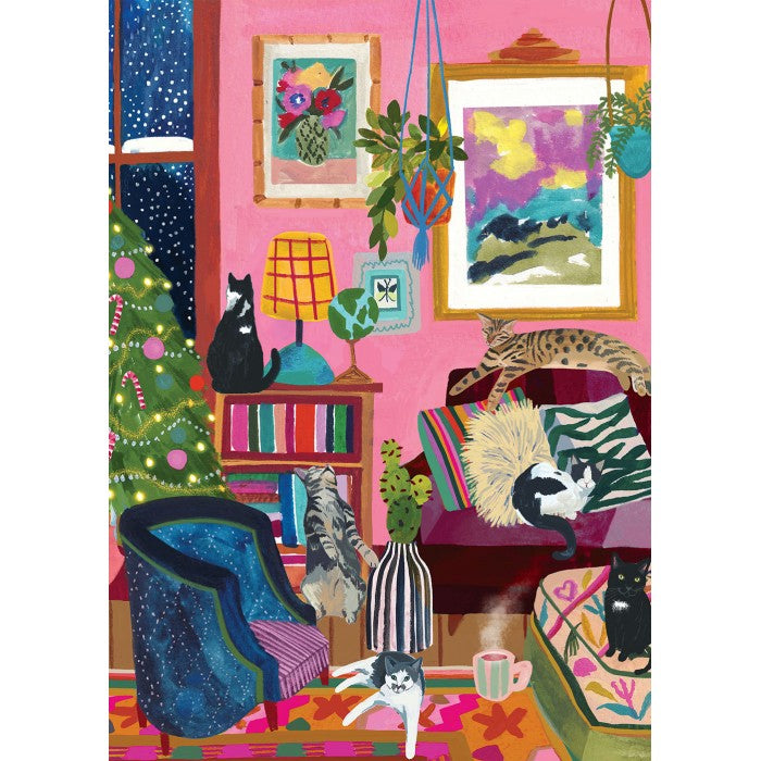 Christmas Cozy Cats Puzzle - 1000 pieces