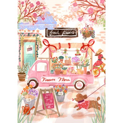 Puzzle Forever Flora Flower Truck - 500 pièces