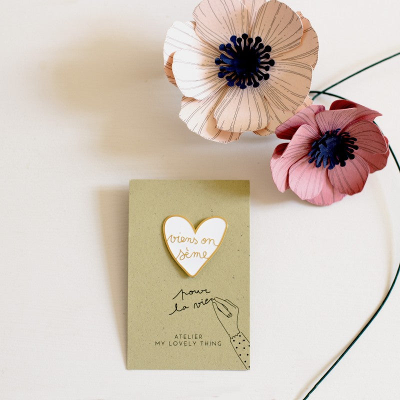 Brass Pin "Come on, let's sow"