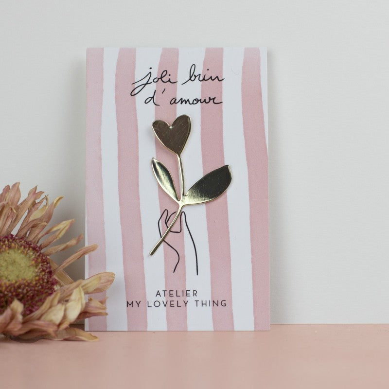 Pin's Joli brin d'Amour en Laiton