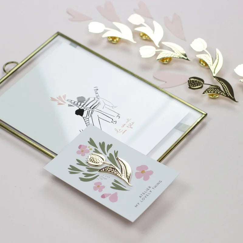 Pin's Tulipe en laiton