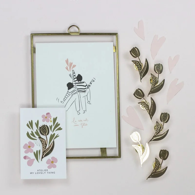 Pin's Tulipe en laiton