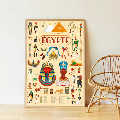 poster stickers egypte ancienne anglais français