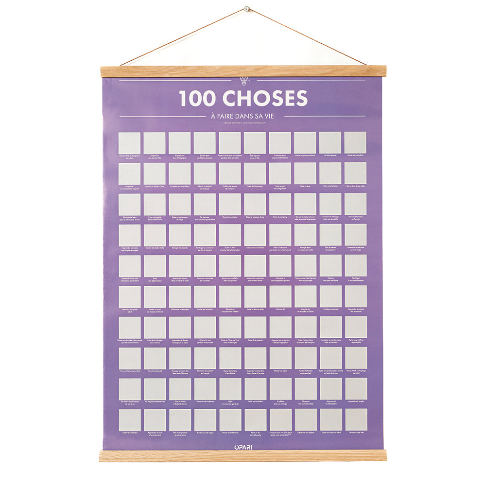 Poster À Gratter 100 Choses À Faire Dans Sa Vie