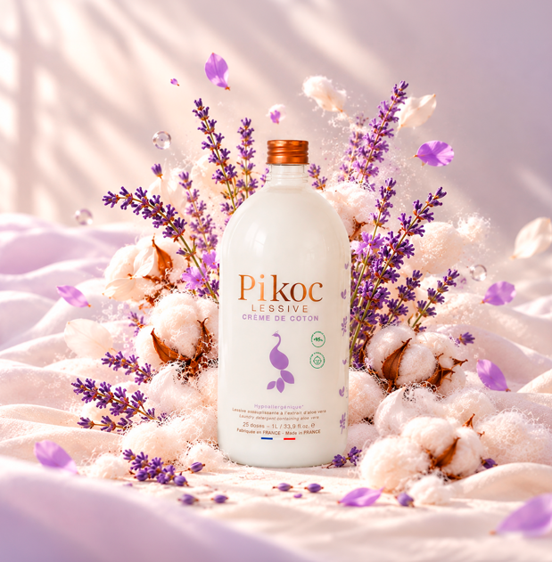 Notes olfactives de la lessive Crème de Coton Pikoc