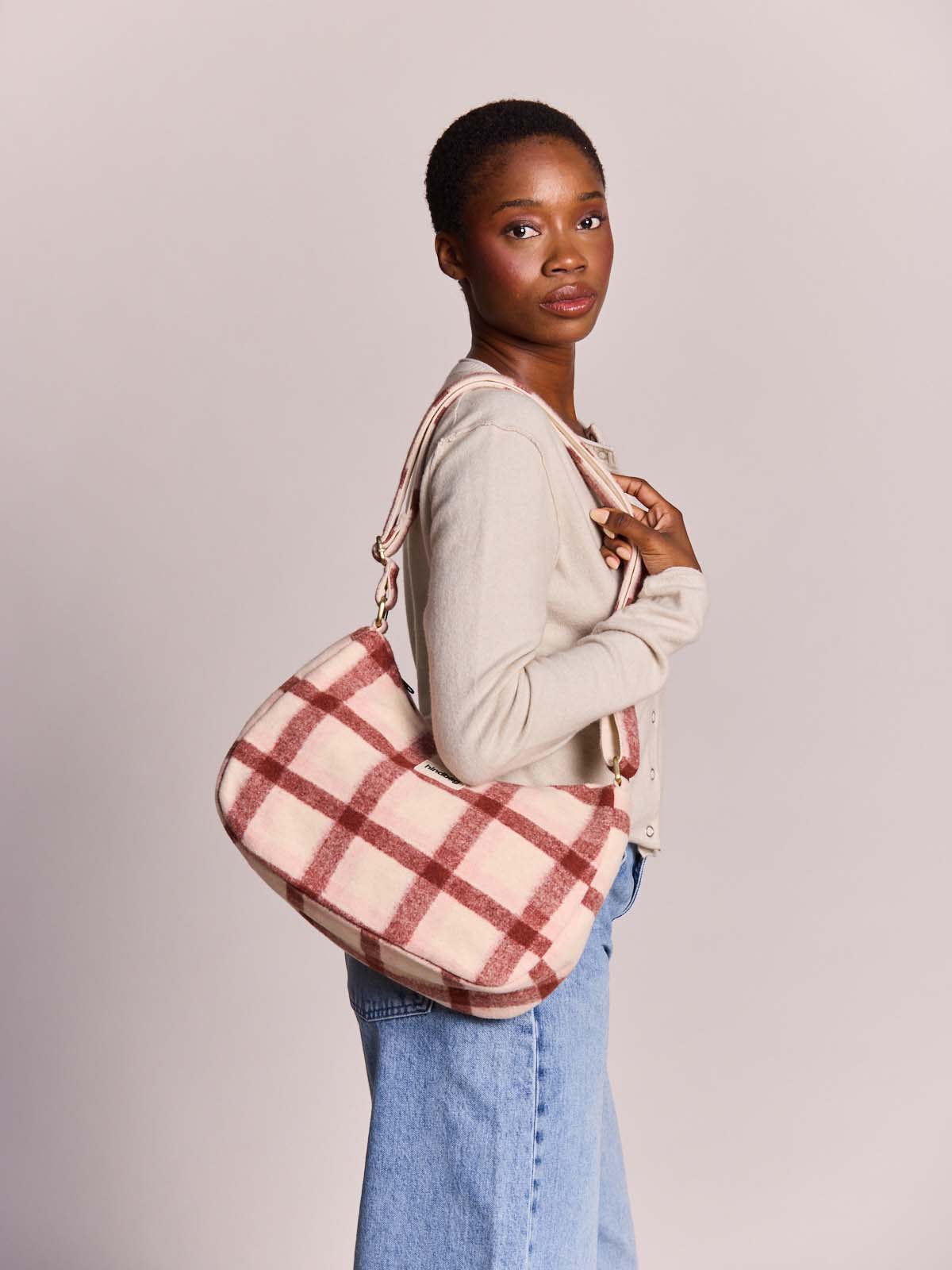Sac bandoulière Rosa - Tartan rose Hindbag – vue 2