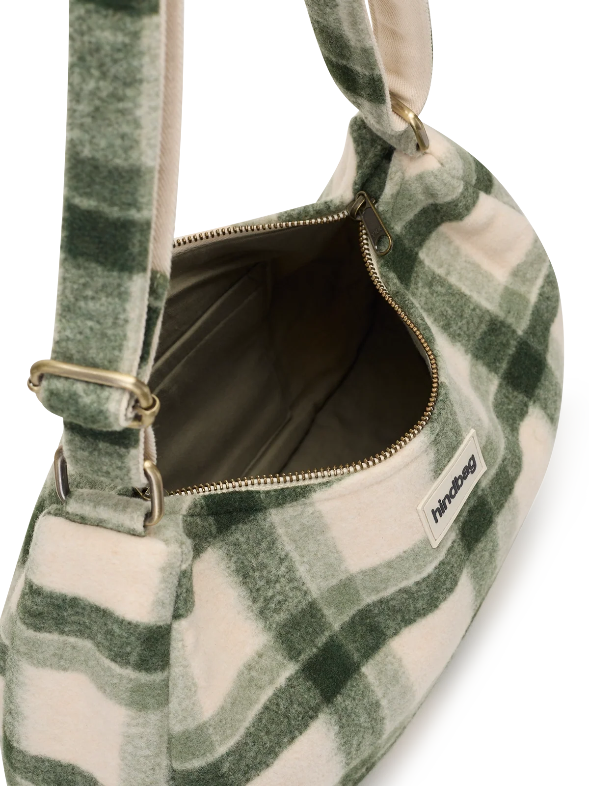 Sac bandoulière Rosa - Tartan vert Hindbag – vue 4