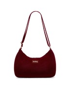 Sac bandoulière Rosa - Velours bordeaux Hindbag